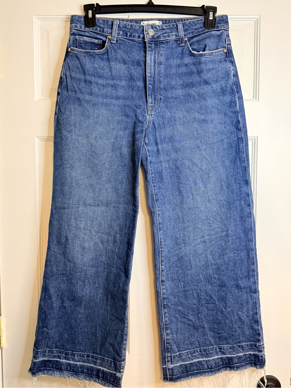 PAIGE Anessa High Rise Raw Hem Wide Leg Jean - Picture 1 of 3